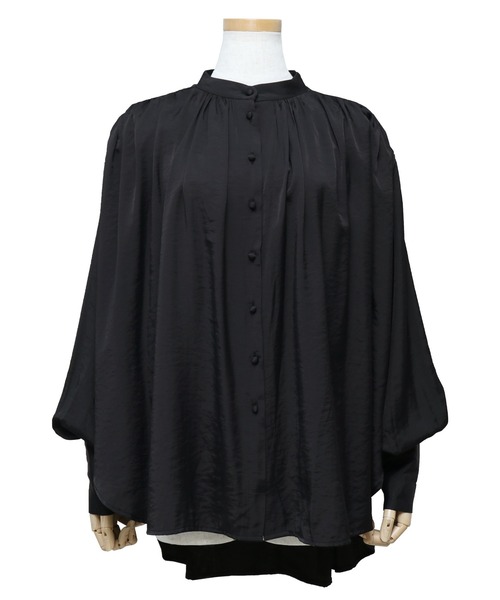 reca（レカ）の「ポプリンギャザーブラウス（シャツ/ブラウス・レディース・ブラック/グレイッシュベージュ・M）」の16枚目の写真