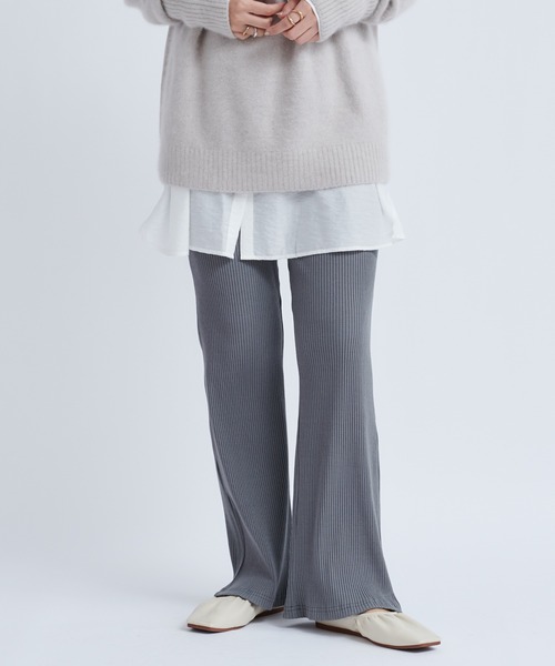 DouDou（ドゥドゥ）の「リブパンツ（その他パンツ・レディース・レッド系その他/グレー/ブラック/オフホワイト・FREE）」の4枚目の写真