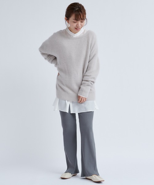 DouDou（ドゥドゥ）の「リブパンツ（その他パンツ・レディース・レッド系その他/グレー/ブラック/オフホワイト・FREE）」の6枚目の写真