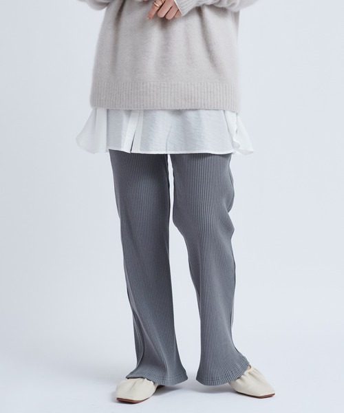 DouDou（ドゥドゥ）の「リブパンツ（その他パンツ・レディース・レッド系その他/グレー/ブラック/オフホワイト・FREE）」の14枚目の写真