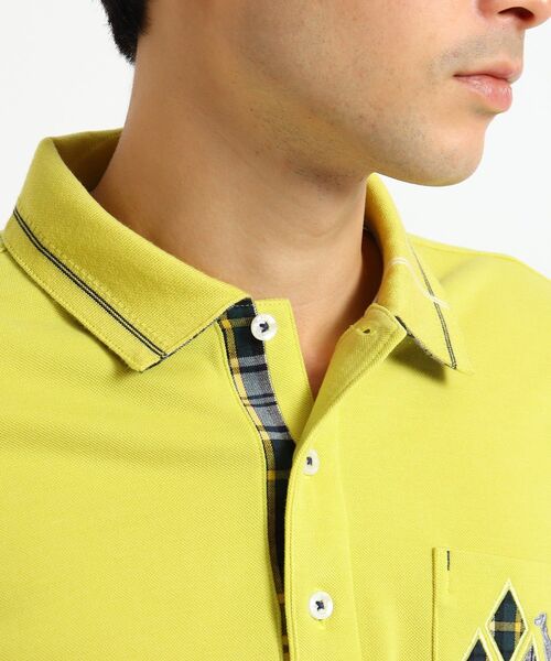 吸湿発熱 Adabat アダバット のポロシャツ 吸湿発熱 襟裏デザイン長袖ポロシャツ