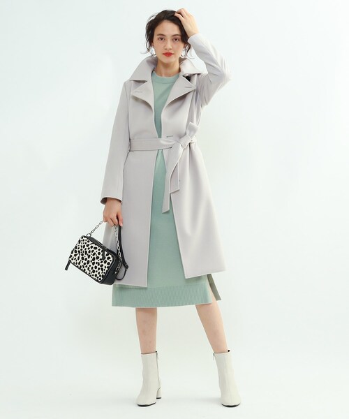 INDIVI（インディヴィ）の「◇「L」カシミヤステンカラーコート
