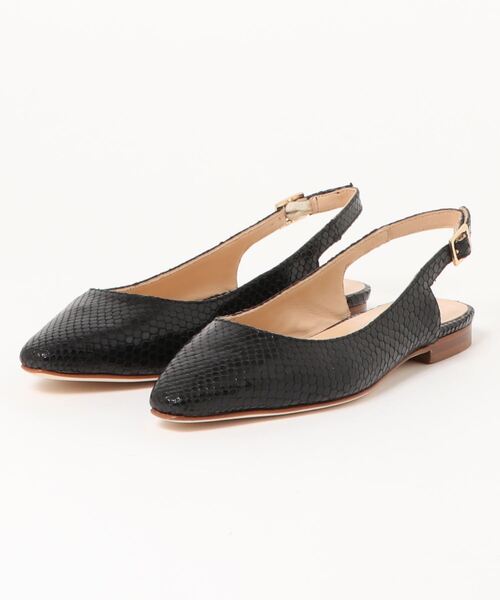 Fabio バックストラップ シューズ セール Fabio Fabio フラットパンプス パンプス Rusconi ファビオルスコーニ のファッション パンプス Rusconi ファビオ ルスコーニ 型押しレザー