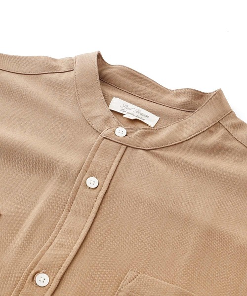 BARK MANHATTAN(バークマンハッタン)の「【セットアップ】テックリネン バンドカラーワーク半袖シャツ&バルーンショーツ(セットアップ・メンズ・ベージュ/オリーブ/グレー系その他/ブルー系その他/パープル系その他/ブラック/ホワイト/ネイビー・M/L)」の13枚目の写真