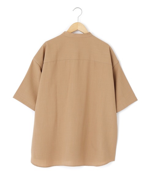 BARK MANHATTAN(バークマンハッタン)の「【セットアップ】テックリネン バンドカラーワーク半袖シャツ&バルーンショーツ(セットアップ・メンズ・ベージュ/オリーブ/グレー系その他/ブルー系その他/パープル系その他/ブラック/ホワイト/ネイビー・M/L)」の10枚目の写真