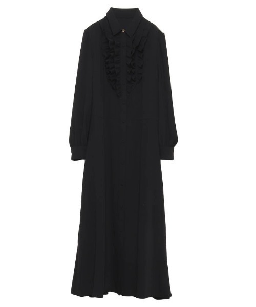 【新品】LOULOU WILLOUGHBY サテンフリルシャツワンピース LOULOU WILLOUGHBY（ルルウィルビー）の「【LOULOU WILLOUGHBY