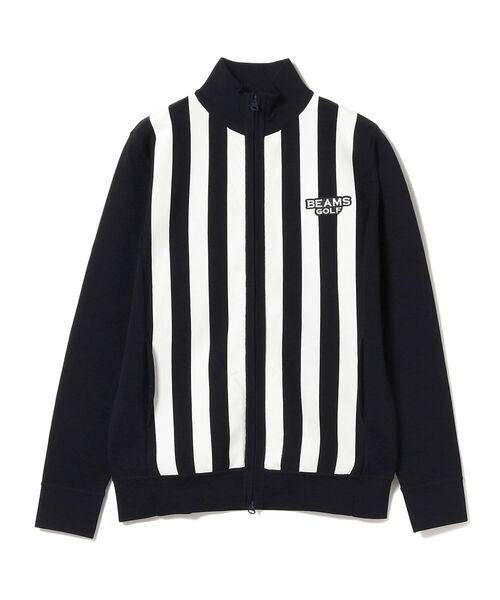 BEAMS - BEAMS GOLF ニット　ブルゾン　アウター　Sサイズ BEAMS GOLF（ビームス ゴルフ）PURPLE LABEL / 裏パイル ニット