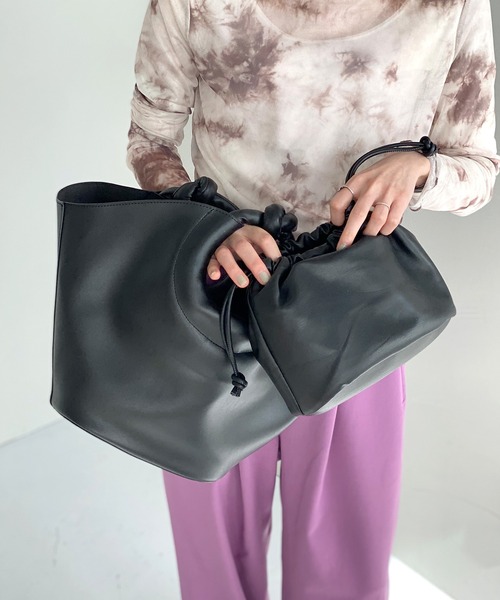 chuclla(チュクラ)の「【chuclla】Knot design set bag cha196(トートバッグ・レディース・ブラック/ブラウン・FREE)」の6枚目の写真