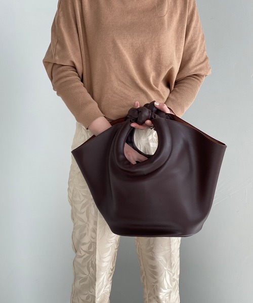 chuclla(チュクラ)の「【chuclla】Knot design set bag cha196(トートバッグ・レディース・ブラック/ブラウン・FREE)」の8枚目の写真