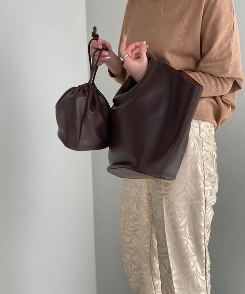 chuclla(チュクラ)の「【chuclla】Knot design set bag cha196(トートバッグ・レディース・ブラック/ブラウン・FREE)」の9枚目の写真