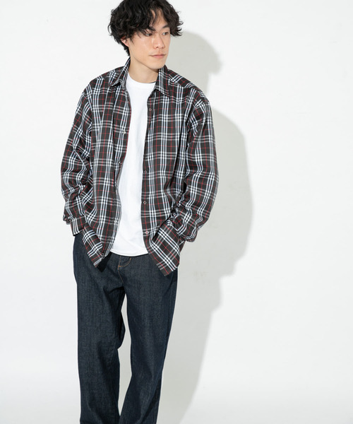ITEMS URBANRESEARCH（アイテムズ アーバンリサーチ）の「チェックシャツ（シャツ/ブラウス・メンズ・ネイビー/ブラック/ホワイト・LARGE/MEDIUM）」の3枚目の写真