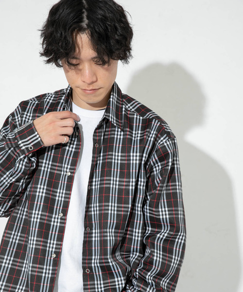ITEMS URBANRESEARCH（アイテムズ アーバンリサーチ）の「チェックシャツ（シャツ/ブラウス・メンズ・ネイビー/ブラック/ホワイト・LARGE/MEDIUM）」の6枚目の写真