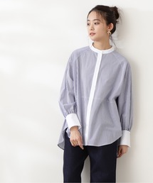 N.（N. Natural Beauty Basic） | 【追加生産】◆バックペプラムバンドカラーシャツ(シャツ/ブラウス)