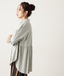 N.（N. Natural Beauty Basic） | 【追加生産】◆バックペプラムバンドカラーシャツ(シャツ/ブラウス)