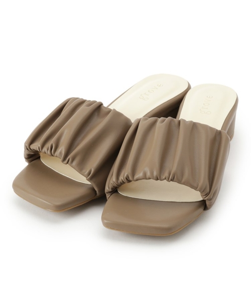 grove（グローブ）の「◆【WEB限定カラーあり】ふんわりギャザーミュール40（サンダル・レディース・ブラック/サックスブルー/アイボリー/イエロー系その他/ライトベージュ/ブラウン系8/グリーン系5/パープル系1・35/45/25）」の9枚目の写真