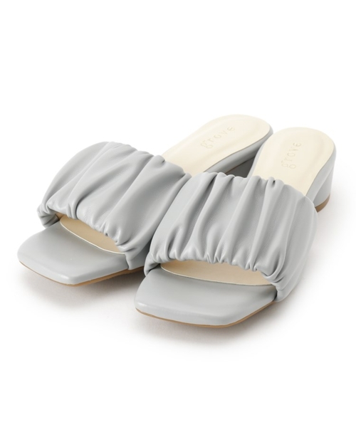 grove（グローブ）の「◆【WEB限定カラーあり】ふんわりギャザーミュール40（サンダル・レディース・ブラック/サックスブルー/アイボリー/イエロー系その他/ライトベージュ/ブラウン系8/グリーン系5/パープル系1・35/45/25）」の11枚目の写真