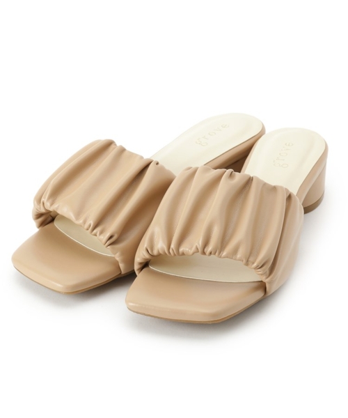 grove（グローブ）の「◆【WEB限定カラーあり】ふんわりギャザーミュール40（サンダル・レディース・ブラック/サックスブルー/アイボリー/イエロー系その他/ライトベージュ/ブラウン系8/グリーン系5/パープル系1・35/45/25）」の12枚目の写真