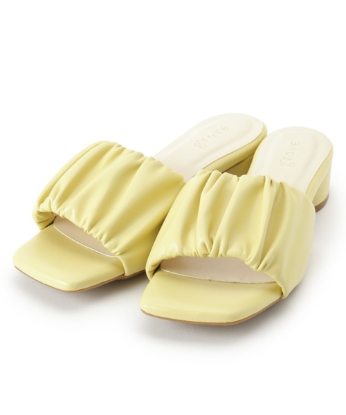 grove（グローブ）の「◆【WEB限定カラーあり】ふんわりギャザーミュール40（サンダル・レディース・ブラック/サックスブルー/アイボリー/イエロー系その他/ライトベージュ/ブラウン系8/グリーン系5/パープル系1・35/45/25）」の13枚目の写真