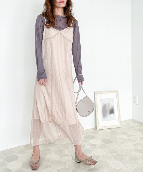 EPIMI E'PIMMY（エピミエピミー）の「箔プリントキャミワンピ（ワンピース・レディース・ブルー/アイボリー/シルバーグレー/モカ/ピンクベージュ・MEDIUM）」の11枚目の写真