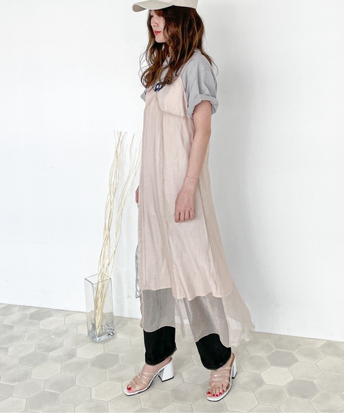 EPIMI E'PIMMY（エピミエピミー）の「箔プリントキャミワンピ（ワンピース・レディース・ブルー/アイボリー/シルバーグレー/モカ/ピンクベージュ・MEDIUM）」の20枚目の写真