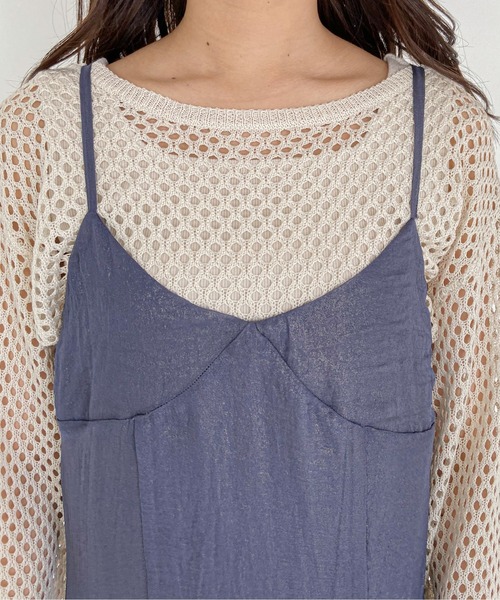 EPIMI E'PIMMY（エピミエピミー）の「箔プリントキャミワンピ（ワンピース・レディース・ブルー/アイボリー/シルバーグレー/モカ/ピンクベージュ・MEDIUM）」の15枚目の写真