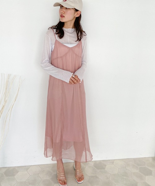 EPIMI E'PIMMY（エピミエピミー）の「箔プリントキャミワンピ（ワンピース・レディース・ブルー/アイボリー/シルバーグレー/モカ/ピンクベージュ・MEDIUM）」の14枚目の写真