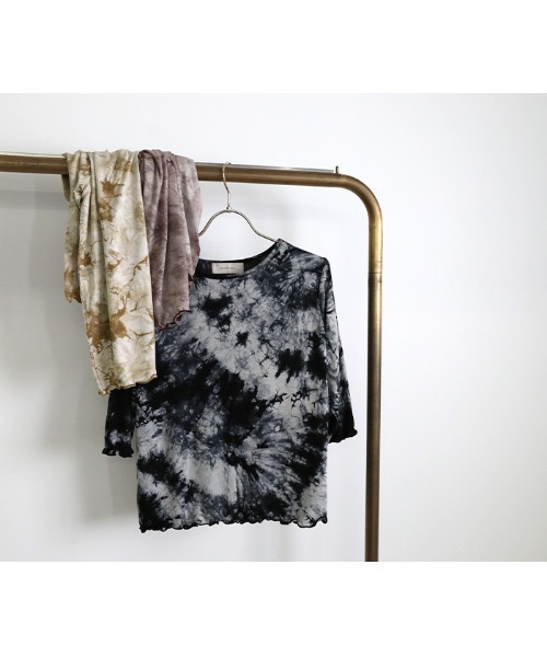 select MOCA(セレクトモカ)の「2021 SS タイダイ柄七分袖メロートップス(Tシャツ/カットソー・レディース・ブラウン/グレー/ライトベージュ・FREE)」の20枚目の写真