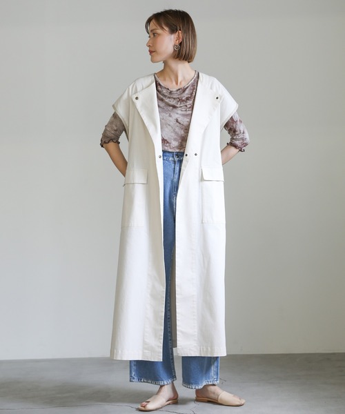 select MOCA(セレクトモカ)の「2021 SS タイダイ柄七分袖メロートップス(Tシャツ/カットソー・レディース・ブラウン/グレー/ライトベージュ・FREE)」の10枚目の写真