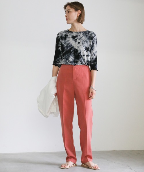 select MOCA(セレクトモカ)の「2021 SS タイダイ柄七分袖メロートップス(Tシャツ/カットソー・レディース・ブラウン/グレー/ライトベージュ・FREE)」の18枚目の写真