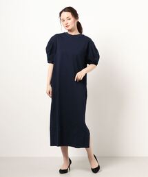 CASA FLINE | タック袖カットソーロングドレス(ワンピース)