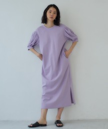 CASA FLINE | タック袖カットソーロングドレス(ワンピース)