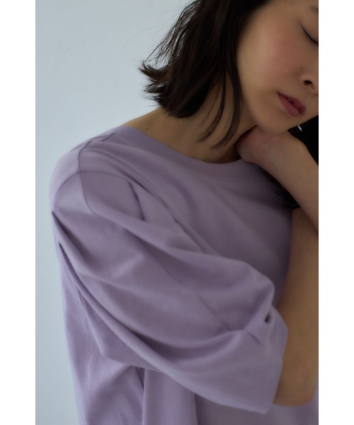 CASA FLINE（カーサフライン）の「タック袖カットソーロングドレス（ワンピース・レディース・ベージュ/パープル/ネイビー/チャコール/ホワイト・FREE）」の8枚目の写真