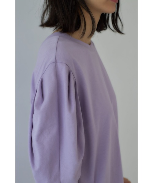 CASA FLINE（カーサフライン）の「タック袖カットソーロングドレス（ワンピース・レディース・ベージュ/パープル/ネイビー/チャコール/ホワイト・FREE）」の9枚目の写真