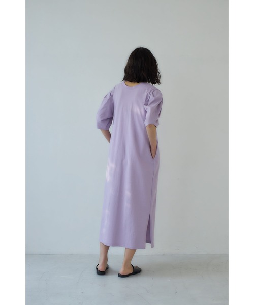 CASA FLINE（カーサフライン）の「タック袖カットソーロングドレス（ワンピース・レディース・ベージュ/パープル/ネイビー/チャコール/ホワイト・FREE）」の13枚目の写真
