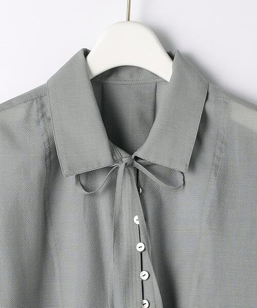 BRACTMENT(ブラクトメント)の「『BRACTMENT(ブラクトメント)』 BM マイクロチェック シアーチュニック(シャツ/ブラウス・レディース・ライトブルー/ダークブラウン/ナチュラル・FREE)」の11枚目の写真