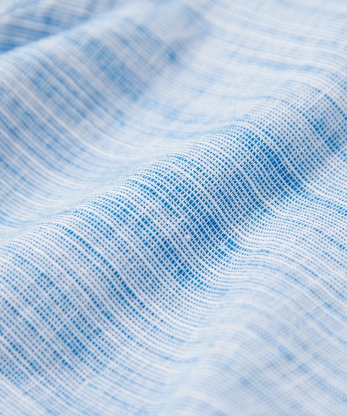 Blue Standard (ブルースタンダード)の「【BLUE STANDARD】しゃり感 涼しい フレンチオーガニックリネンミックス刷毛目半袖シャツ(シャツ/ブラウス・メンズ・ホワイト/グレー/サックスブルー/ブルー・MEDIUM/LARGE/X-LARGE)」の19枚目の写真