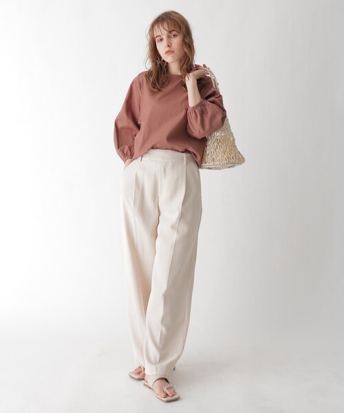 AG by aquagirl（エージーバイアクアガール）の「◆コットンボリュームスリーブブラウス（シャツ/ブラウス・レディース・オフホワイト/キャメル/ガンメタ・38/36）」の13枚目の写真