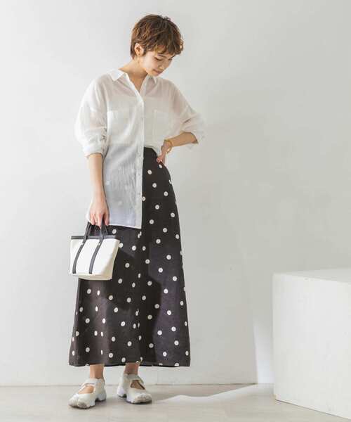 URBAN RESEARCH（アーバンリサーチ）の「コットンボイルオーバーシャツ（シャツ/ブラウス・レディース・オフホワイト/マスタード/チャコールグレー・FREE）」の7枚目の写真