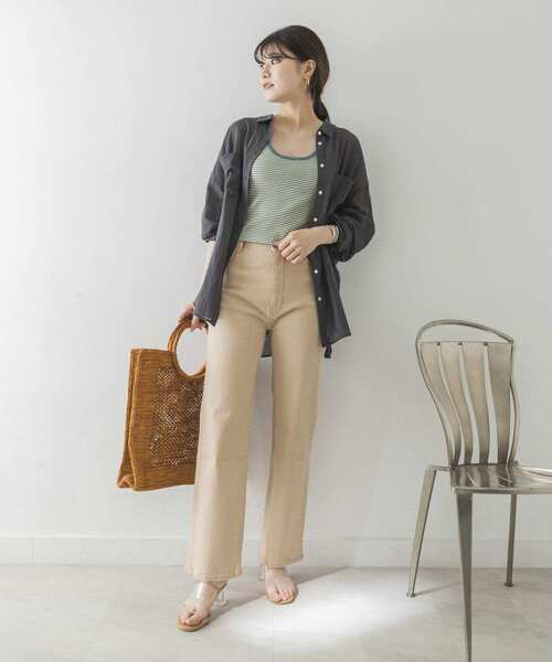 URBAN RESEARCH（アーバンリサーチ）の「コットンボイルオーバーシャツ（シャツ/ブラウス・レディース・オフホワイト/マスタード/チャコールグレー・FREE）」の10枚目の写真