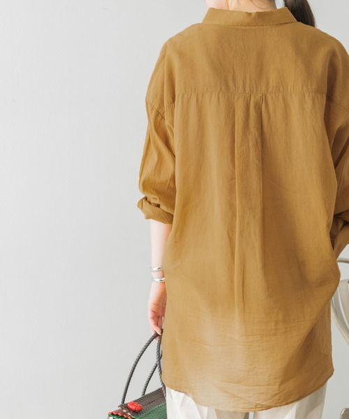 URBAN RESEARCH（アーバンリサーチ）の「コットンボイルオーバーシャツ（シャツ/ブラウス・レディース・オフホワイト/マスタード/チャコールグレー・FREE）」の14枚目の写真