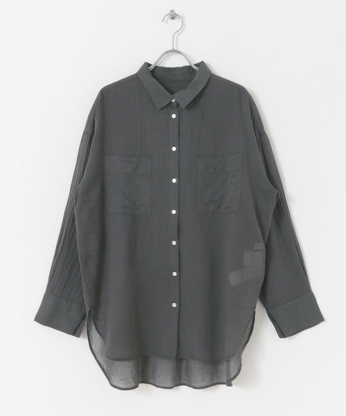 URBAN RESEARCH（アーバンリサーチ）の「コットンボイルオーバーシャツ（シャツ/ブラウス・レディース・オフホワイト/マスタード/チャコールグレー・FREE）」の17枚目の写真