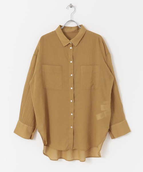 URBAN RESEARCH（アーバンリサーチ）の「コットンボイルオーバーシャツ（シャツ/ブラウス・レディース・オフホワイト/マスタード/チャコールグレー・FREE）」の18枚目の写真