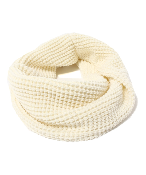 CIAOPANIC（チャオパニック）の「【Ciaopanic】ニットスヌード（ストール/ショール・レディース・ネイビー/ホワイト/ベージュ・FREE）」の2枚目の写真