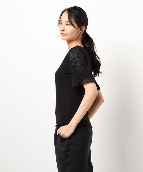 axes femme（アクシーズファム）の「繊細モチーフレースリブPO（T 