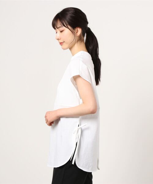 DISCOAT（ディスコート）の「【前後2WAY】ピンタックハシゴレースブラウス（シャツ/ブラウス・レディース・オフホワイト/ブラック/ピンク・FREE）」の4枚目の写真