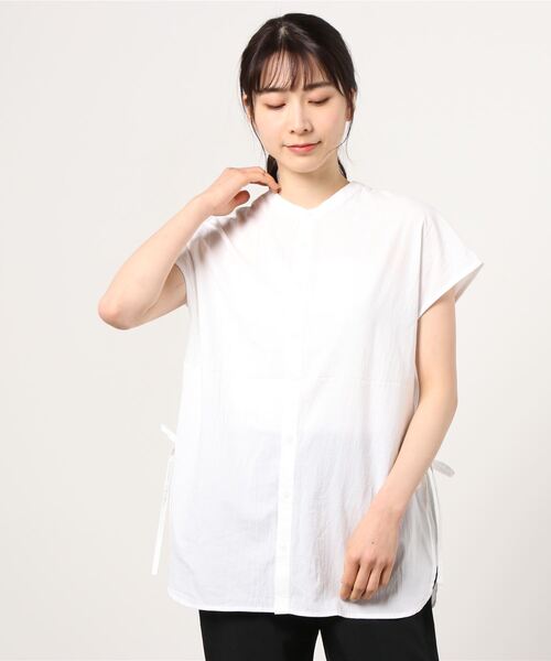 DISCOAT（ディスコート）の「【前後2WAY】ピンタックハシゴレースブラウス（シャツ/ブラウス・レディース・オフホワイト/ブラック/ピンク・FREE）」の5枚目の写真