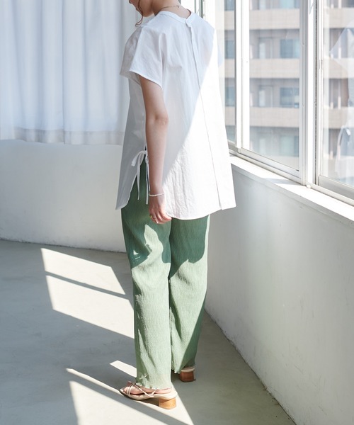 DISCOAT（ディスコート）の「【前後2WAY】ピンタックハシゴレースブラウス（シャツ/ブラウス・レディース・オフホワイト/ブラック/ピンク・FREE）」の8枚目の写真