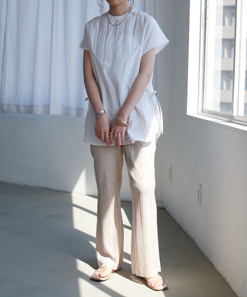 DISCOAT（ディスコート）の「【前後2WAY】ピンタックハシゴレースブラウス（シャツ/ブラウス・レディース・オフホワイト/ブラック/ピンク・FREE）」の17枚目の写真