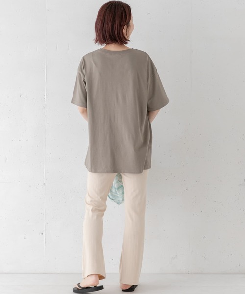 URBAN RESEARCH Sonny Label（アーバンリサーチサニーレーベル）の「ランダムリブセミフレアパンツ（その他パンツ・レディース・ブラック/オフホワイト・FREE）」の3枚目の写真