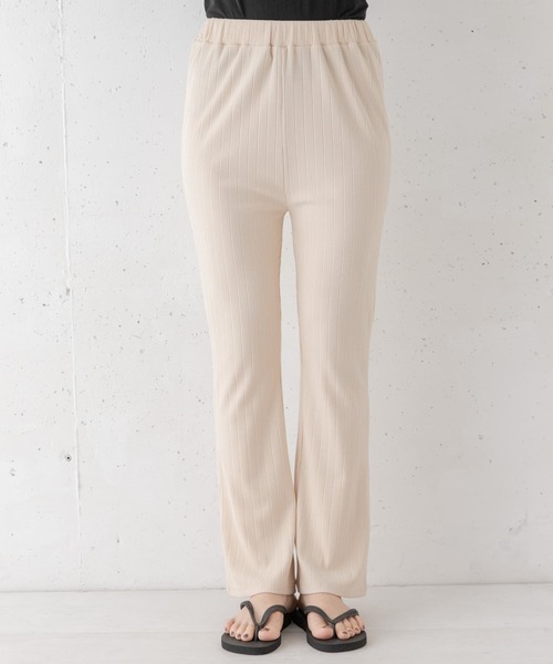 URBAN RESEARCH Sonny Label（アーバンリサーチサニーレーベル）の「ランダムリブセミフレアパンツ（その他パンツ・レディース・ブラック/オフホワイト・FREE）」の9枚目の写真